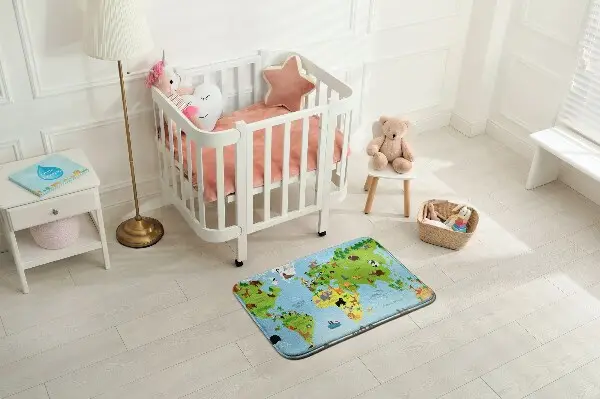 Kinderteppich Welttierkarte