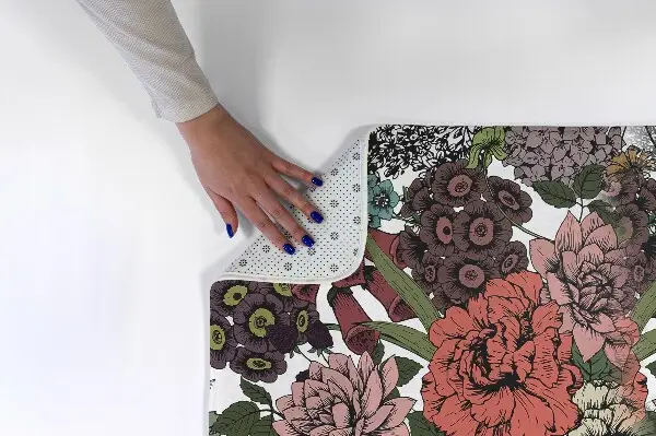 Teppich Blumen und Blätter