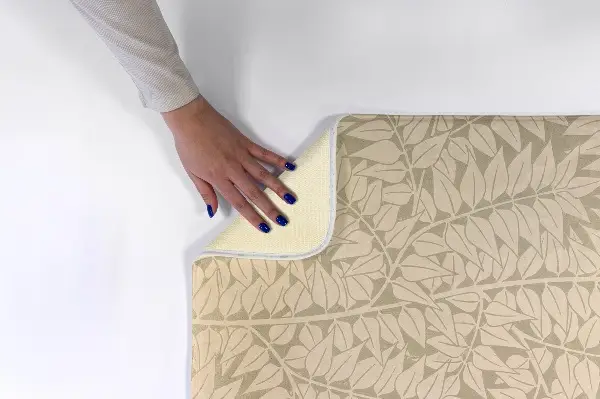 Teppich Beige Blätter