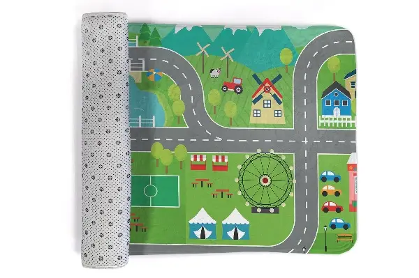 Kinderteppich Stadt mit Straßen
