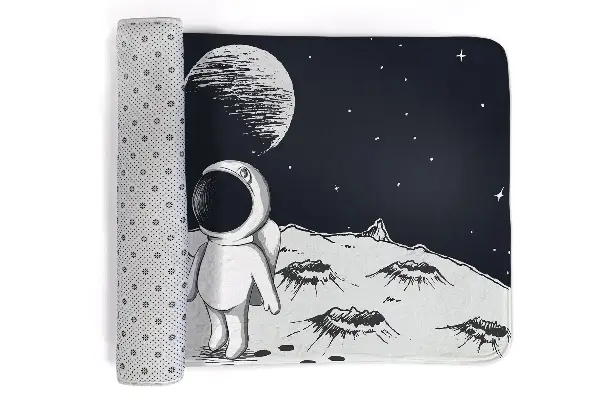 Kinderteppich Astronaut auf dem Mond