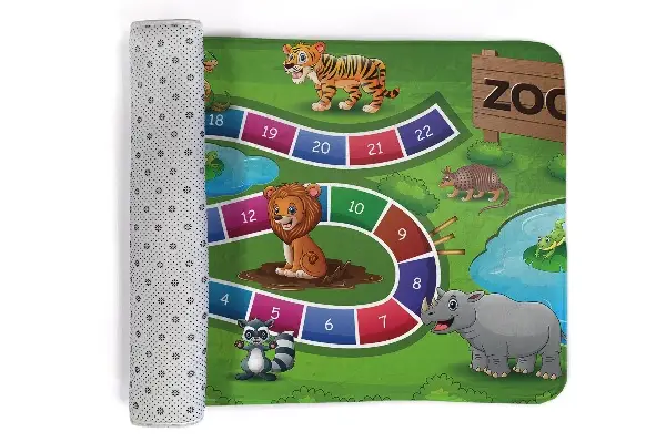 Kinderteppich Zoo-Brettspiel