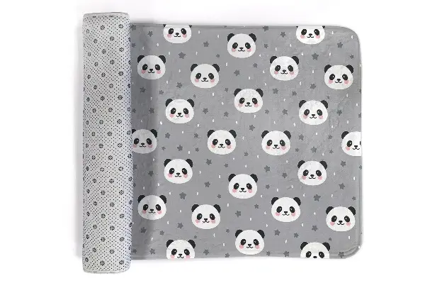 Kinderteppich Pandas und Sterne