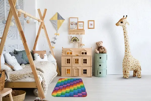Kinderteppich Farbige Blöcke