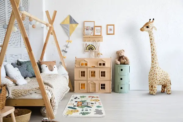 Kinderteppich Safari-Tiere