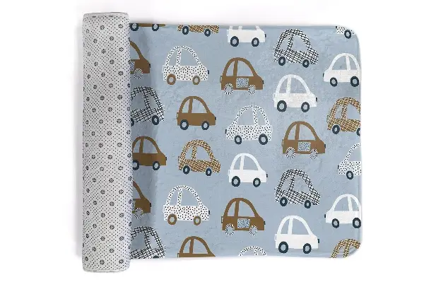 Kinderteppich Autos auf Muster