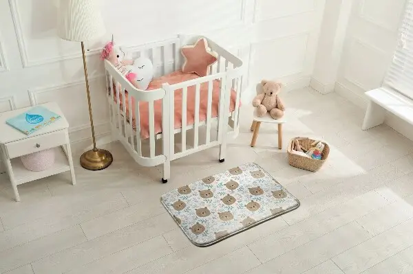 Kinderteppich Teddybären und Blumen