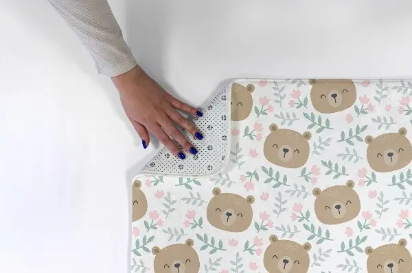 Kinderteppich Teddybären und Blumen