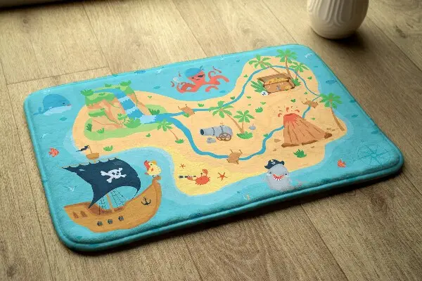 Kinderteppich Schatzkarte