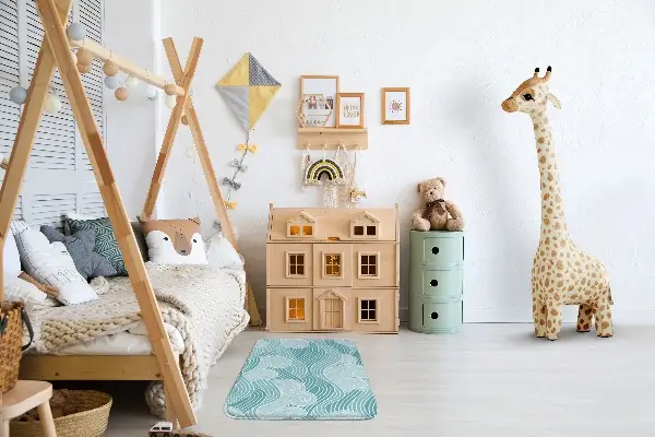 Kinderteppich Japanische Wellen