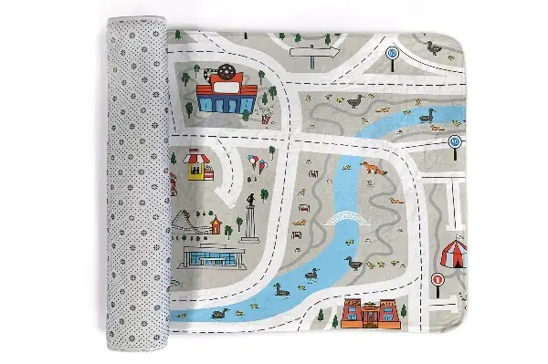 Kinderteppich Stadtplan