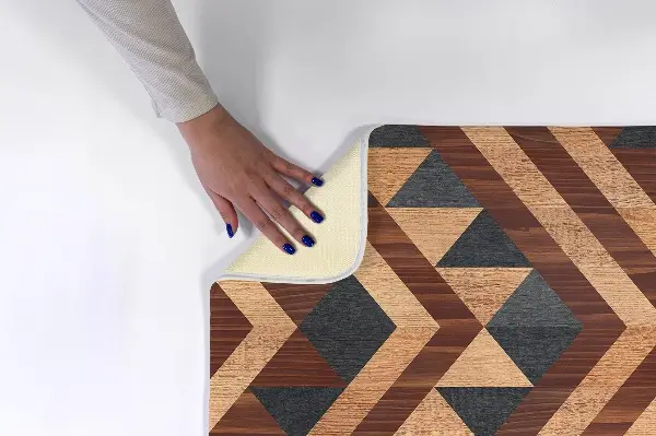 Teppich Geometrisches Holzmuster