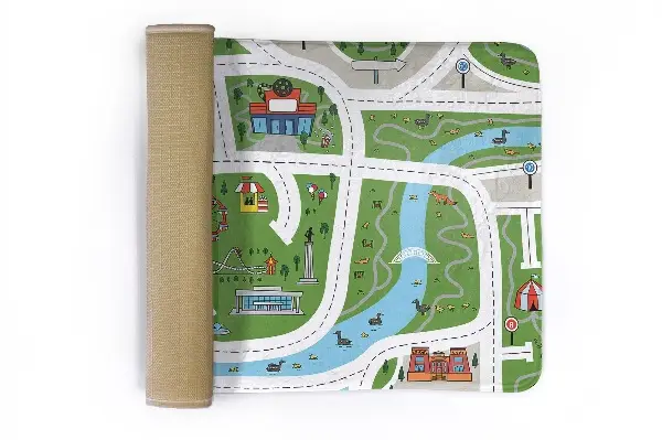 Kinderteppich Stadtplan