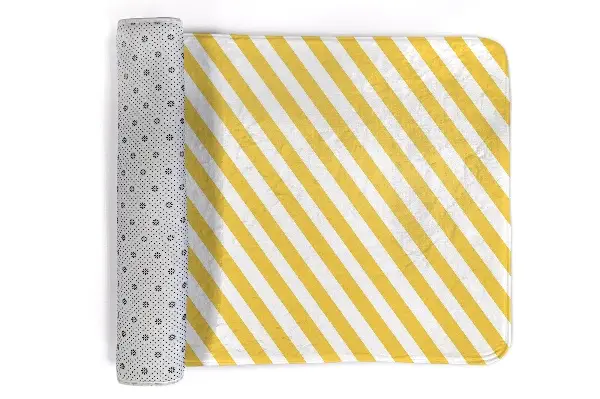 Teppich Gelbe diagonale Streifen