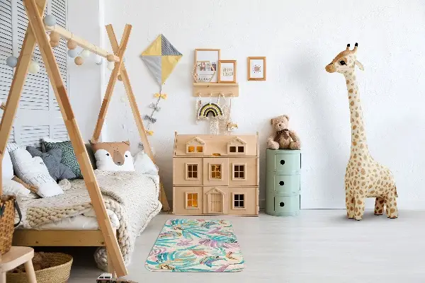 Kinderteppich Blätter und Bananen