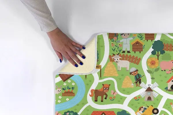 Kinderteppich Bauernhof mit Kindern