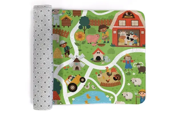 Kinderteppich Bauernhof mit Kindern
