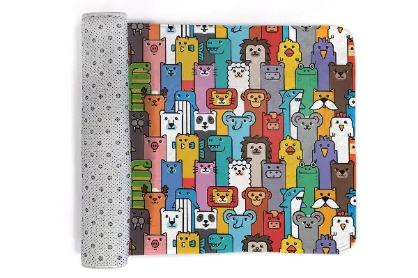 Kinderteppich Bunte Cartoon-Tiere