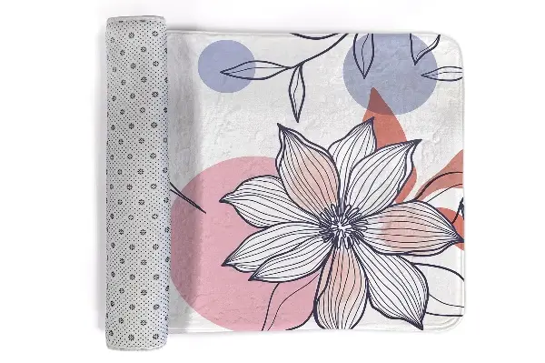 Kinderteppich Kolibri und Blume