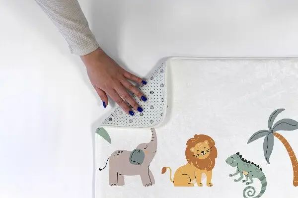 Kinderteppich Tiere und Palme