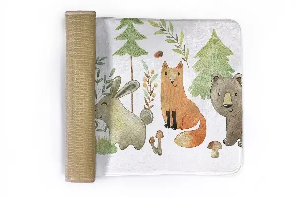 Kinderteppich Tiere im Wald