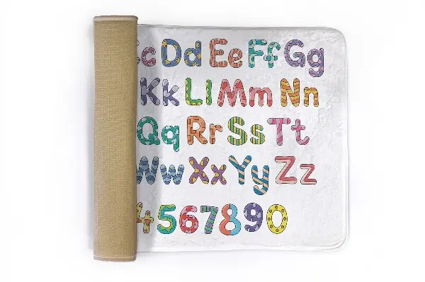Kinderteppich Buchstaben und Zahlen