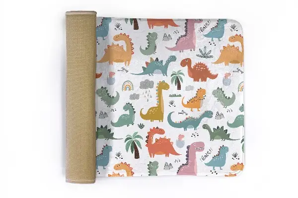 Kinderteppich Dinosaurier und Pflanzen