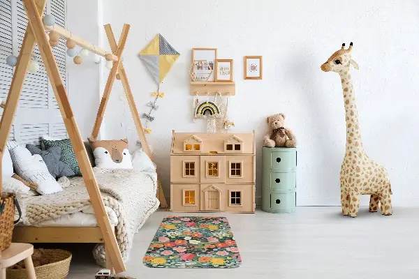Kinderteppich Florales Muster