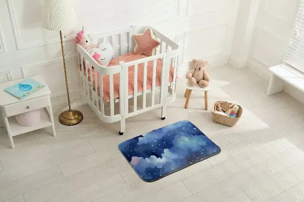 Kinderteppich Wolken und Sterne