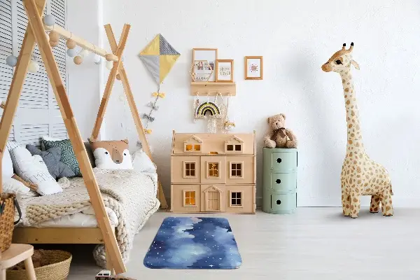 Kinderteppich Wolken und Sterne