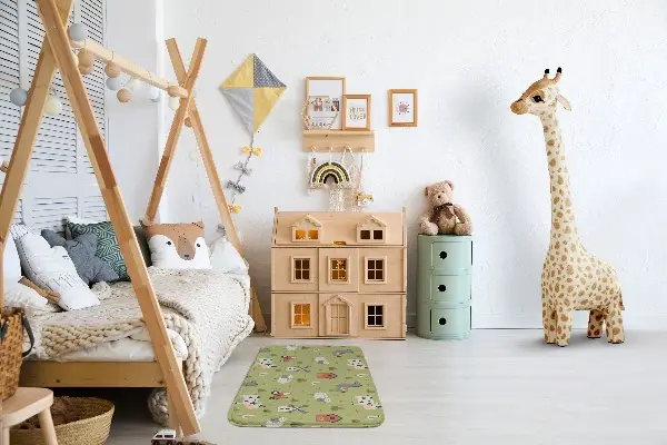 Kinderteppich Tiere auf einem Bauernhof
