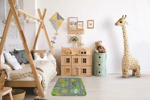 Kinderteppich Stadt mit Straßen