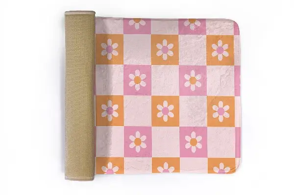 Bodenteppich Florales Pastellmuster