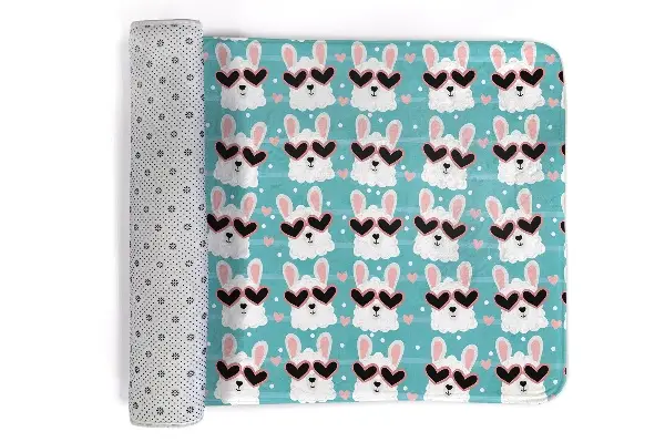 Kinderteppich Lamas mit Brille
