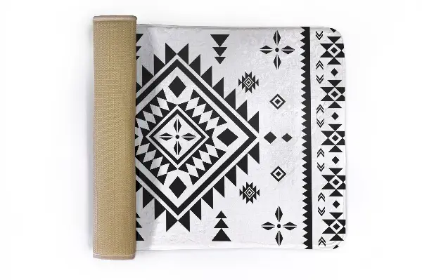 kleiner Teppich Geometrisches Muster Rhomben