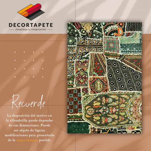 Teppich auf pvc Patchwork in einem türkischen Stil