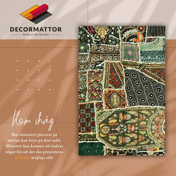 Teppich auf pvc Patchwork in einem türkischen Stil