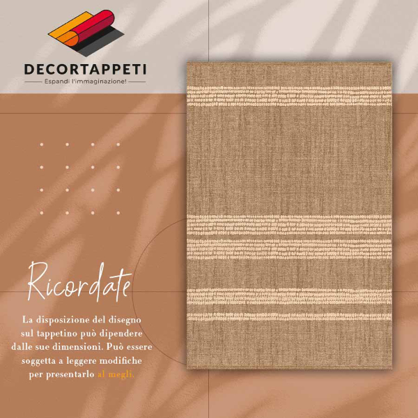 Vinyl teppich läufer Beige in einem Linien