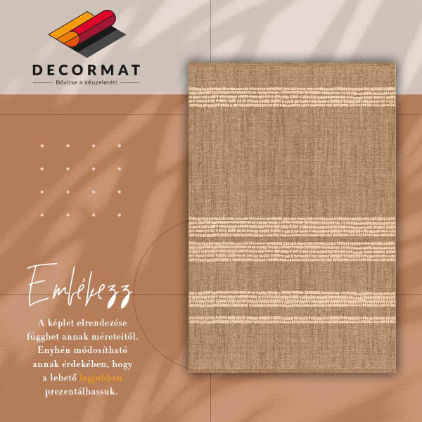 Vinyl teppich läufer Beige in einem Linien