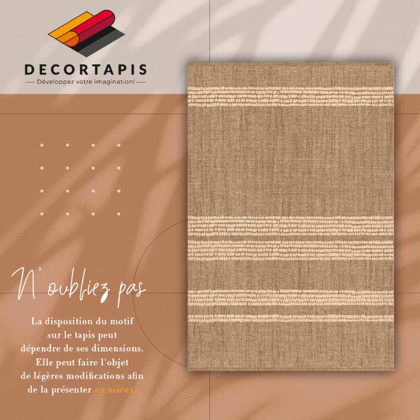 Vinyl teppich läufer Beige in einem Linien