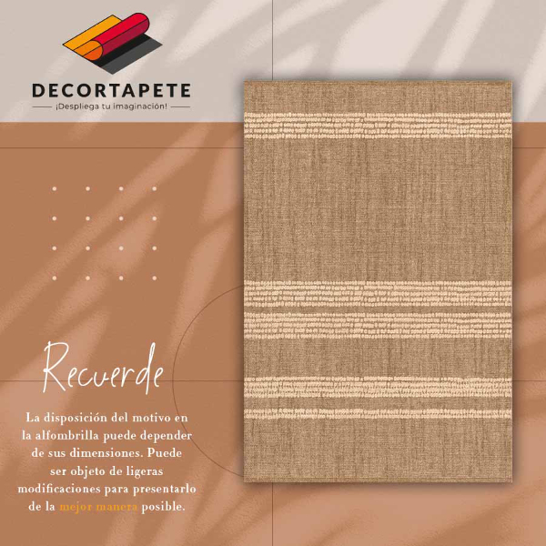 Vinyl teppich läufer Beige in einem Linien