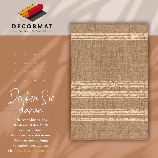 Vinyl teppich läufer Beige in einem Linien