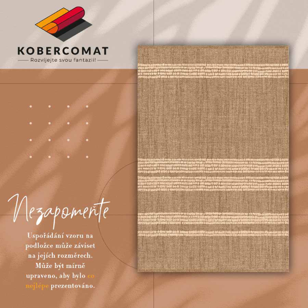 Vinyl teppich läufer Beige in einem Linien