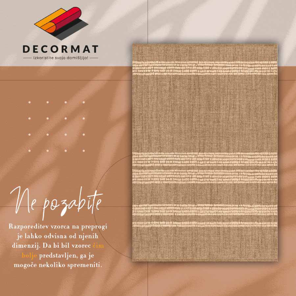 Vinyl teppich läufer Beige in einem Linien
