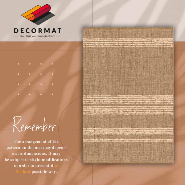 Vinyl teppich läufer Beige in einem Linien