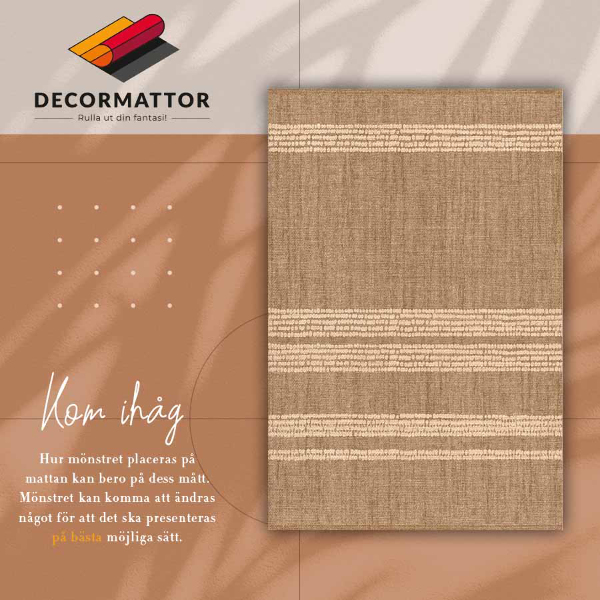 Vinyl teppich läufer Beige in einem Linien
