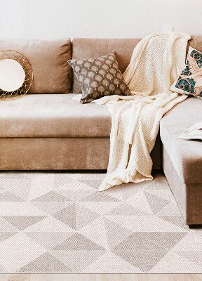 Teppich auf pvc Dreiecke und Quadrate