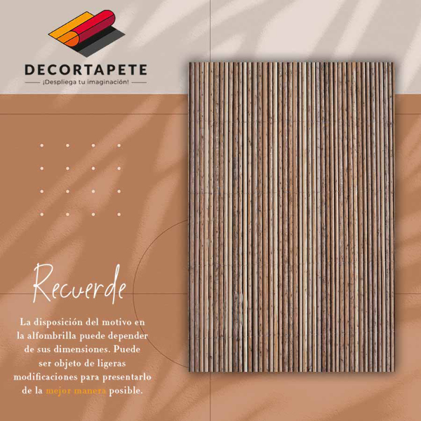 Vinyl teppich läufer Bambusmatte