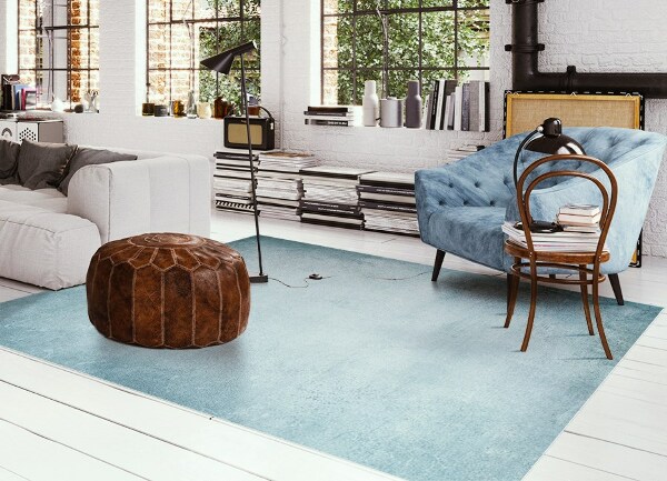 Pvc teppich Blauer Beton