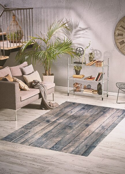 Vinyl teppich läufer Dunkle Brettern